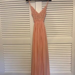 Crocheted Pink Maxi Dress from Lulus. Never worn